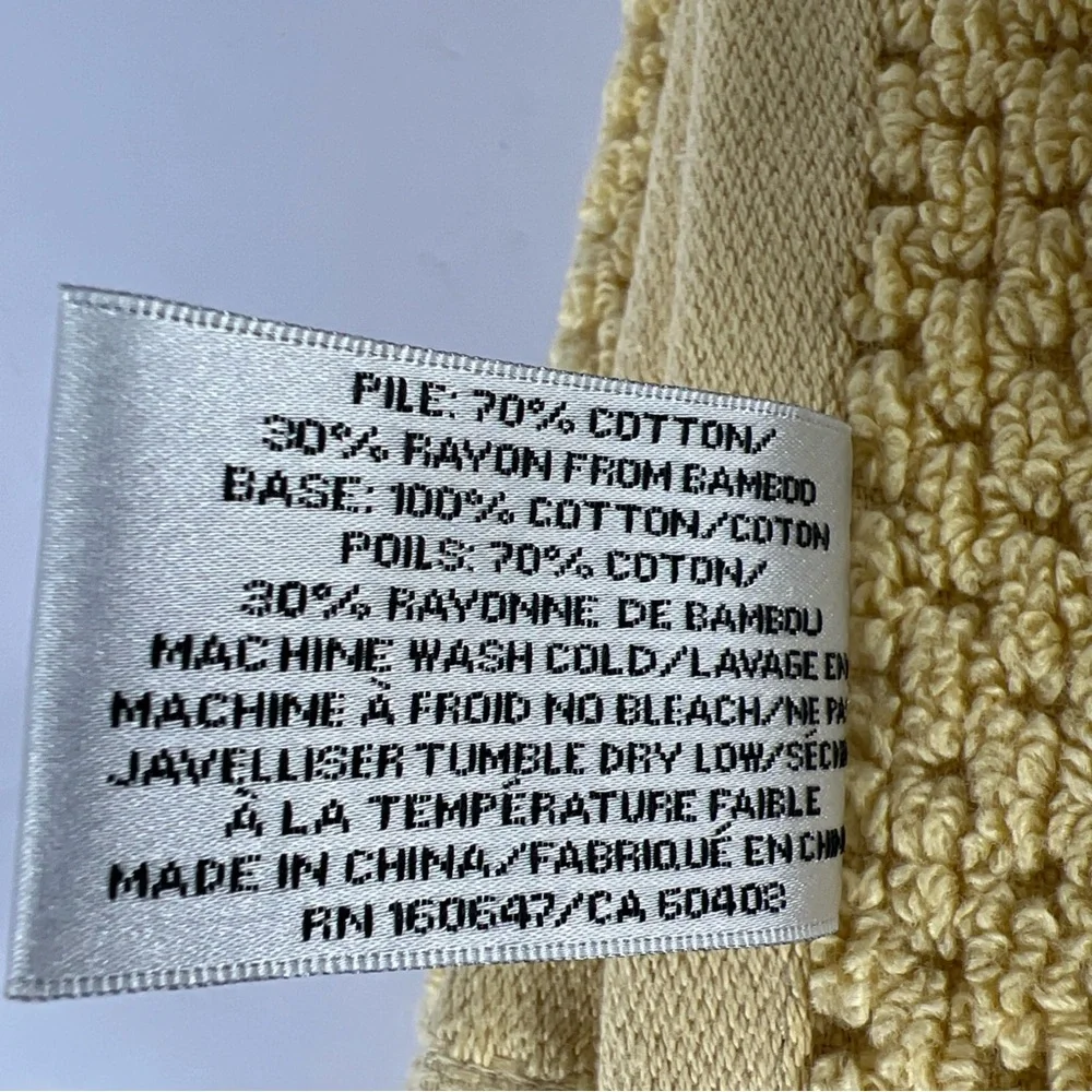 Ecoexistence Bath Towel Set Bamboo Gold Zero Twist Loops Cotton Set of 2 NEW